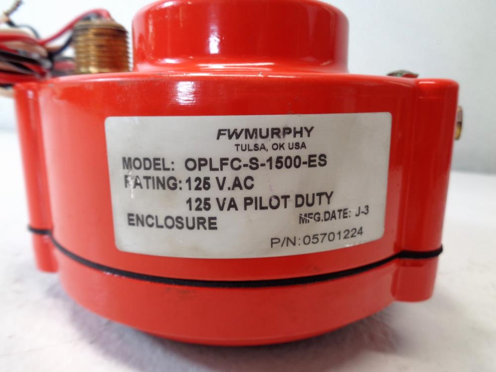 FW Murphy 1500 PSI Mechanical Pressure Swichgage OPLFC-S-1500-ES, #05701224